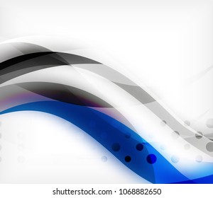 Listra ondulada colorida vetorial sobre fundo branco com efeitos desfocados. Modelo de plano de fundo abstrato techno digital vetorial