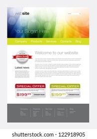 Vector colorful web design template