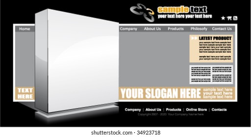 VECTOR Colorful Web Site Elegant Template with delicate colors