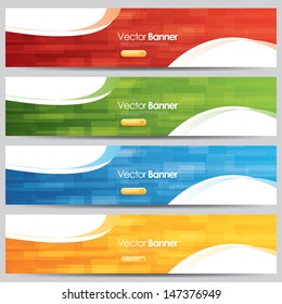 vector colorful website banners