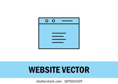 Vector of Colorful website icon. Isolated on white background. For designer.