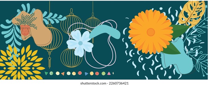 vector colorful website template banner design pattern background design. eps