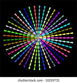 Vector Colorful Wheel Of Arrows