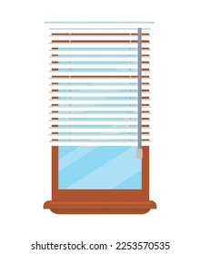 Vector of colorful window in flat style. Object for creating an interior.