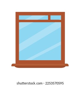 Vector of colorful window in flat style. Object for creating an interior.