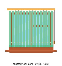 Vector of colorful window in flat style. Object for creating an interior.