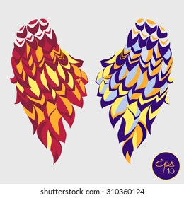 Vector Colorful wings