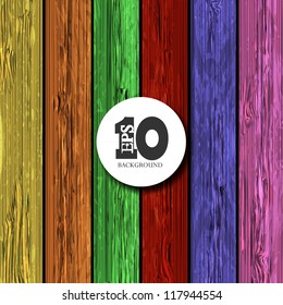 Vector colorful wooden background with place for your text. Eps10