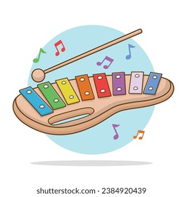 Vektor bunter Xylophon cute zu spielen für Kinder