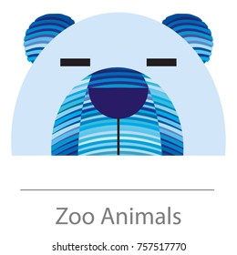 Vector Colorfull Bear Icon Zoo Logo Stock Vector (Royalty Free ...