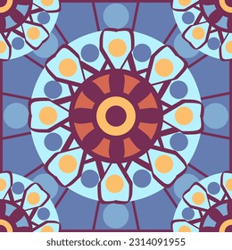 Vector colorido brillante textura tradicional estilo marroquí - mosaicos finos