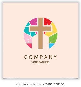 Vector colorfull church logo design