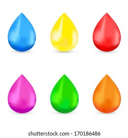 Vector Colorfull Drops Icon Set