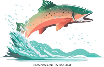 vector colorfull fish tshirt design