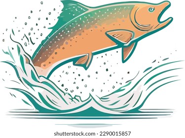 vector colorfull fish tshirt design