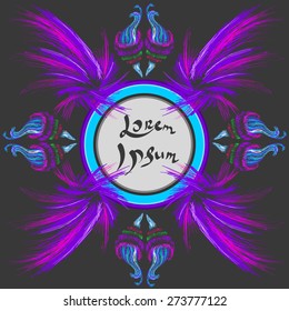 Vector colorfull handdrawn text background for your design or logo