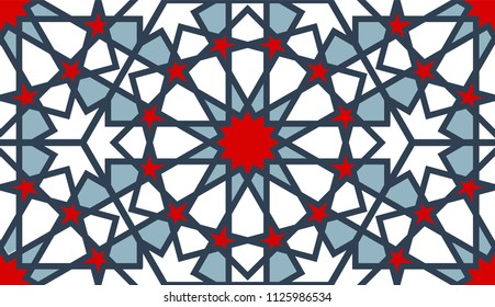 Vector colorfull panno. Seamless arabesque pattern 