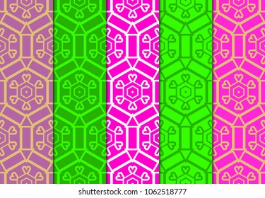 Vector colorfull seamless patterns set. Abstract background. Geometric modern stylish. Vector illustration. for wallpaper, packaging, banners, invitations, business cards, fabric print