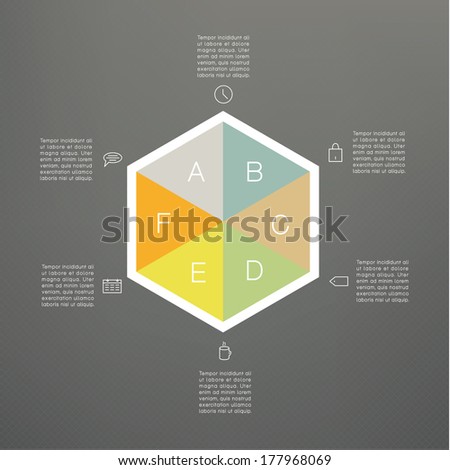 vector colorfully hexagon template colorfully hexagon stock vector