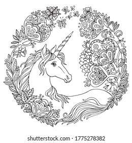 Unicorn Mandala Coloring Pages For Adults - ankhibasie