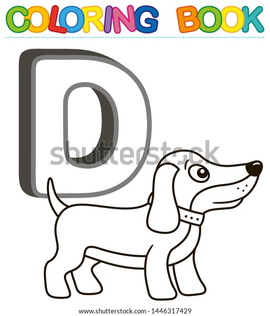 Vector Coloring Book Alphabet Capital Letters Stock Vector Royalty Free 1446317429