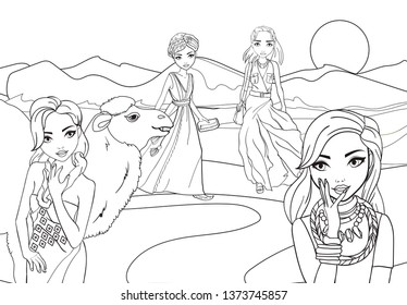 1,355 Camel coloring book Images, Stock Photos & Vectors | Shutterstock