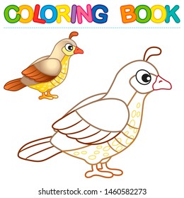 Vector coloring book for kids. A simple level with a colored outline for preschoolers. Cheerful cartoon dachshund dog. Children's entertainment and educational games