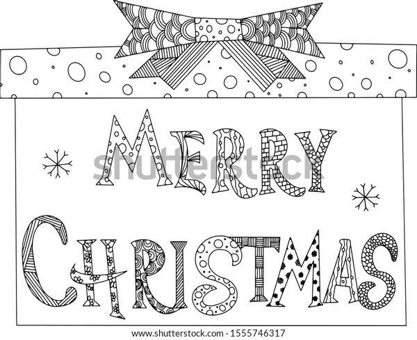 Vector Coloring Form Gift Box Bow Stock Vector Royalty Free 1555746317