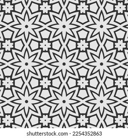 vector coloring geometric flower shapes and textile fabric pattern background.