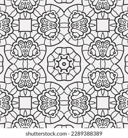 vector coloring geometric flower shapes and pattern background