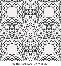 vector coloring geometric flower shapes and pattern background