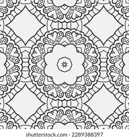 vector coloring geometric flower shapes and pattern background