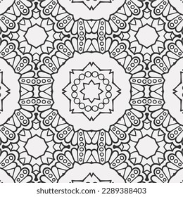 vector coloring geometric flower shapes and pattern background