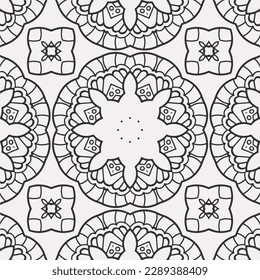 vector coloring geometric flower shapes and pattern background