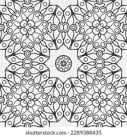 vector coloring geometric flower shapes and pattern background