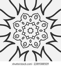 vector coloring geometric flower shapes and pattern background