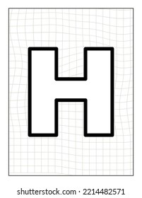 vector coloring page with alphabet  text letter  illustration