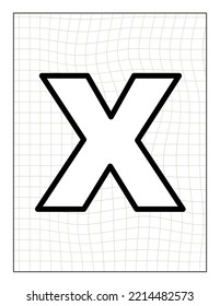 vector coloring page with alphabet  text letter  illustration