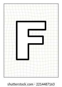 vector coloring page with alphabet text letter illustration