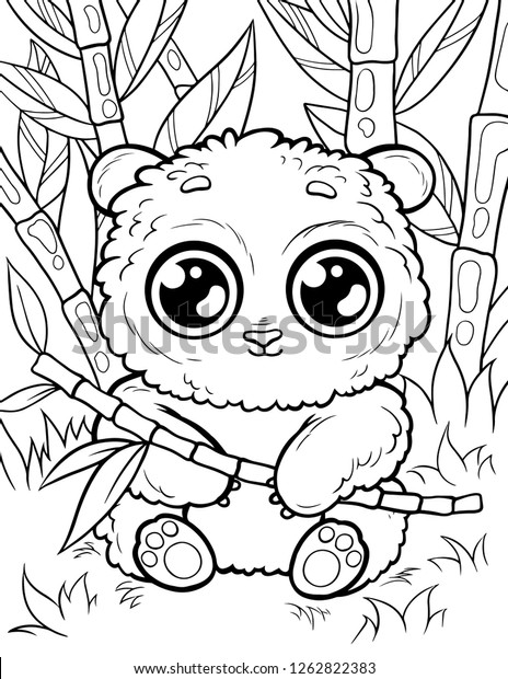 Vector Coloring Page Children Cute Animals Stock Vector Royalty Free ...