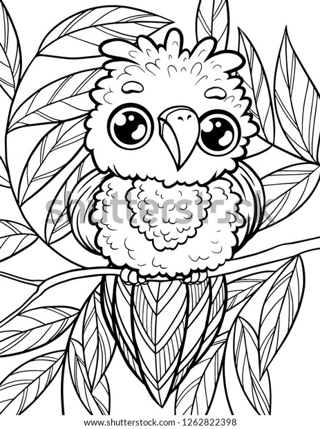 Download Vector Coloring Page Children Cute Animals Stock Vector Royalty Free 1262822398