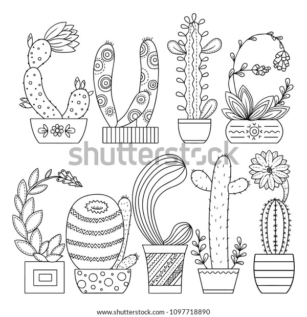 Vector Coloring Page Linear Image On Stock Vector Royalty Free 1097718890