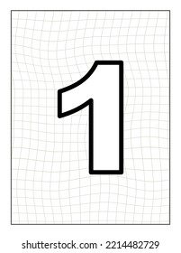 vector coloring page with number text  illustration
