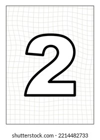 vector coloring page with number text  illustration