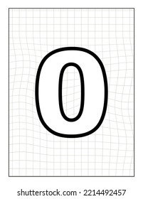 vector coloring page with number text illustration