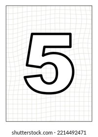 vector coloring page with number text illustration