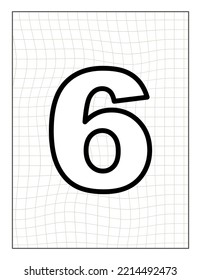 vector coloring page with number text illustration