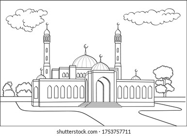 1,717 Mosque coloring pages Images, Stock Photos & Vectors | Shutterstock