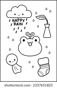 a vector of coloring pages of many objects