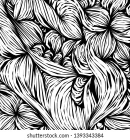 Vector coloring pattern, curved lines, colorful grunge background. Abstract dynamical rippled surface, illusion of movement, curvature, stone texture